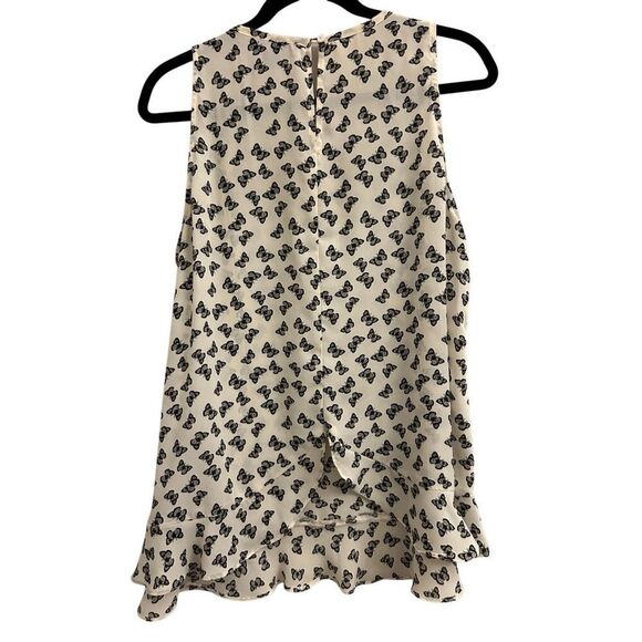 Karen Kane butterfly Sleeveless Blouse size L fairycore garden spring - Picture 2 of 7